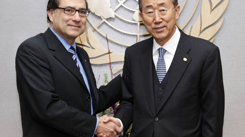 Jorge Argüello y Ban Ki-moon.