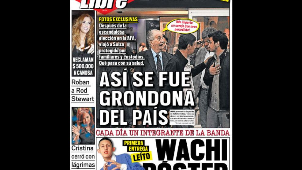 Tapa del diario más rápido del país.