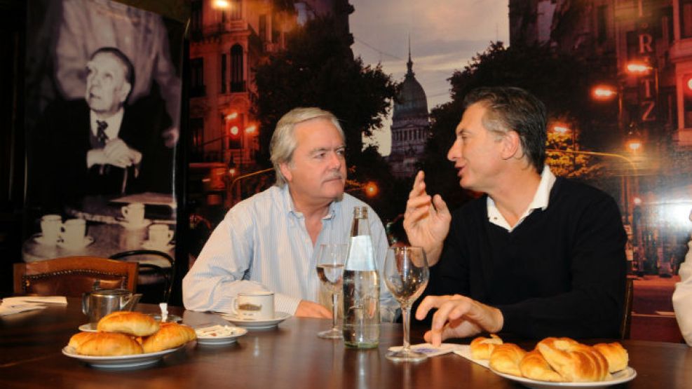 Federico Pinedo junto a Mauricio Macri.