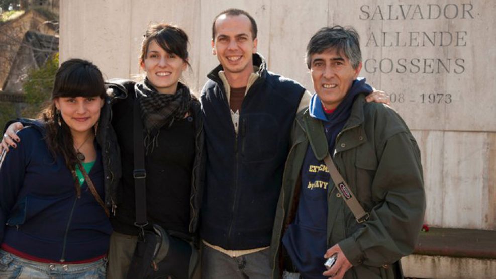 Integrantes de Quebracho en Santiago de Chile.