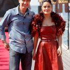 Antonio Banderas y Salma Hayek en la presentación de El gato con botas en Cannes