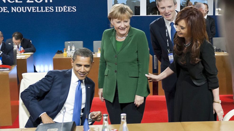 En el almuerzo de hoy en el G-20, Obama y Cristina compartieron mesa.