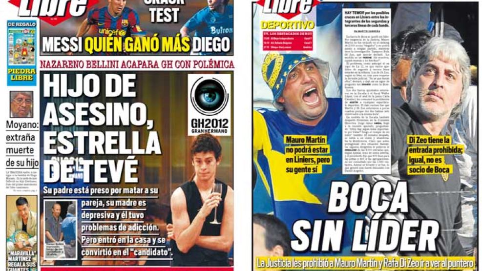 La tapa de Libre: Crack test - Messi vs. Maradona