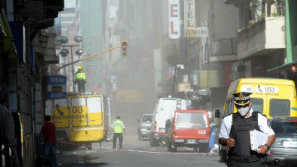 El edificio que se derrumbó ayer