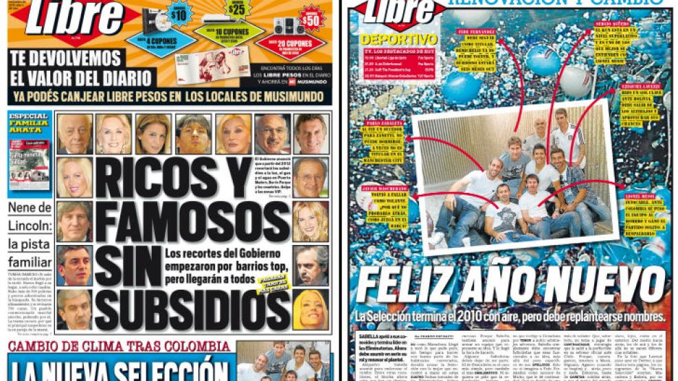 Tapa del diario más rápido del país.