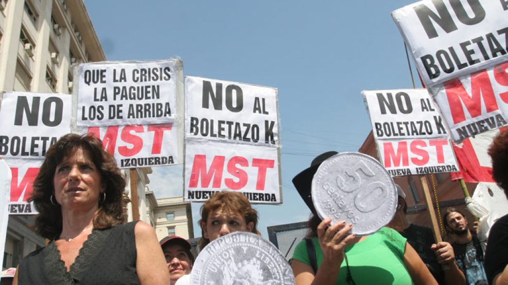 Ripoll encabezó diferentes protestas en 2009, una de ellas, contra Kraft Foods.