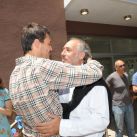 Marcelo en su abrazo con Gustavo Yankelevich.