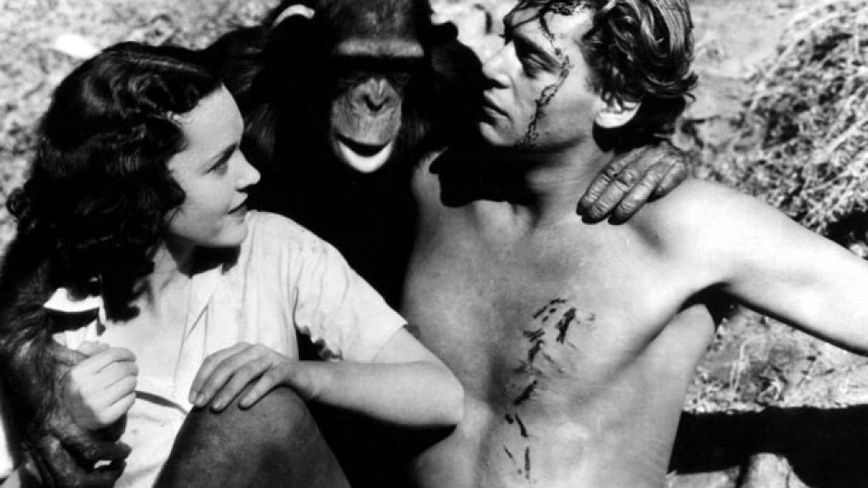 Maureen O'Sullivan, Chita, Johnny Weissmuller en Tarzan, the Ape Man