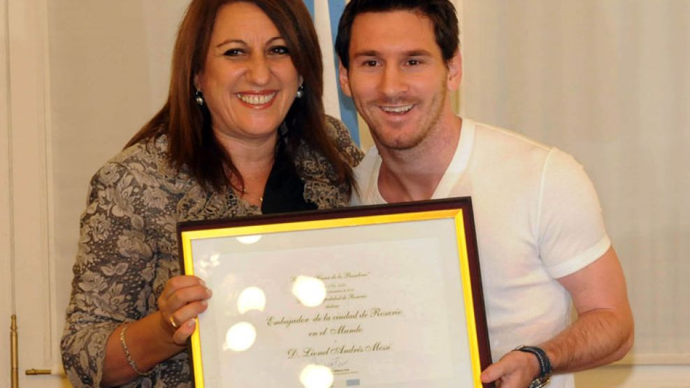 Messi, distinguido por Rosario.