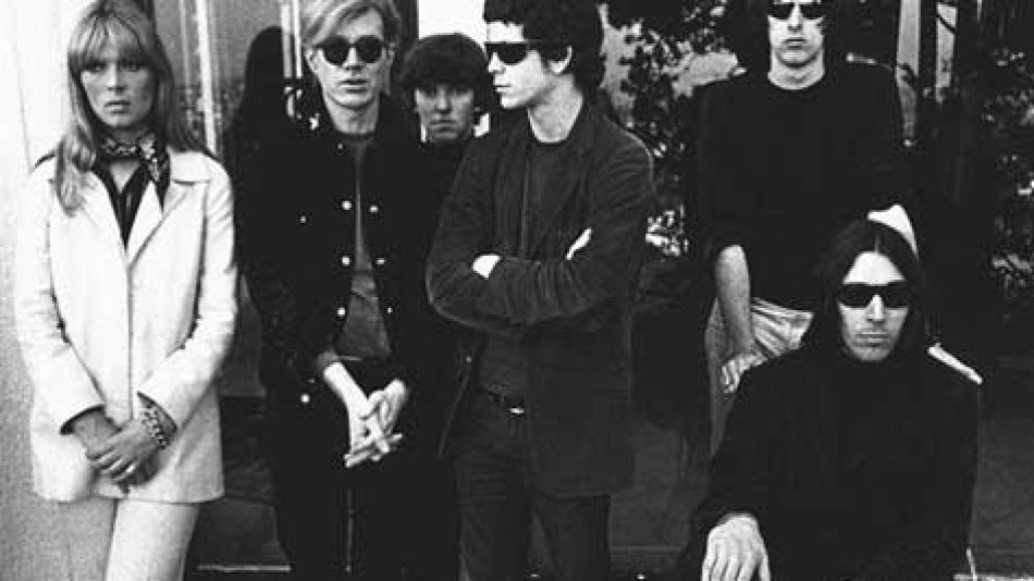 Andy Warhol con los integrantes de Velvet Underground