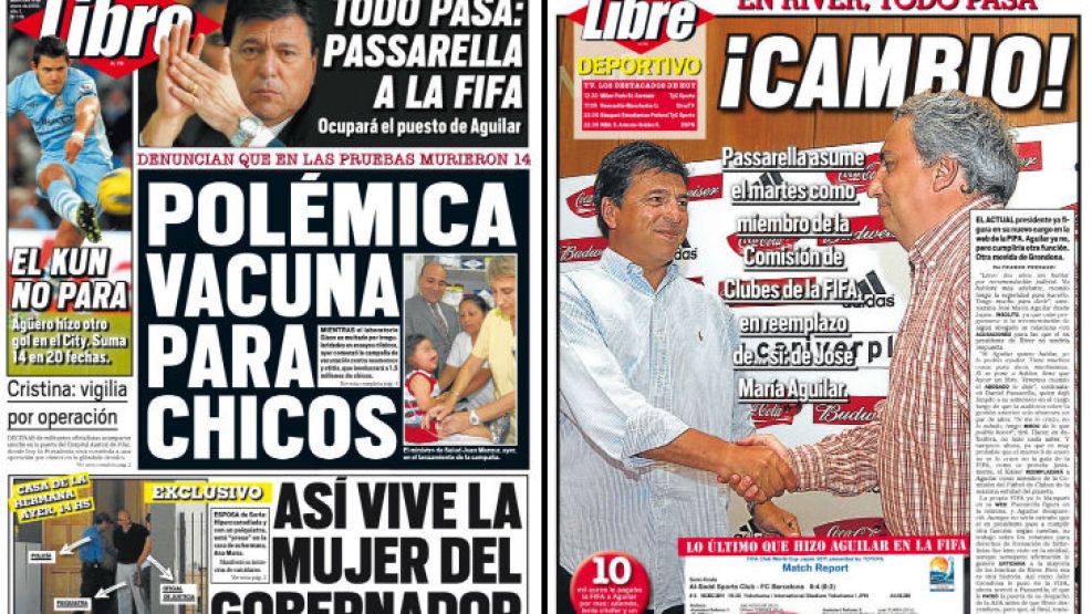 Tapa y contratapa del diario más rápido del país.