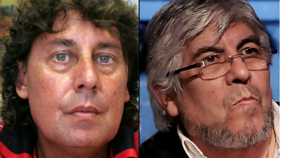 Pablo Micheli, titular de la CTA, y Hugo Moyano, líder de la CGT.