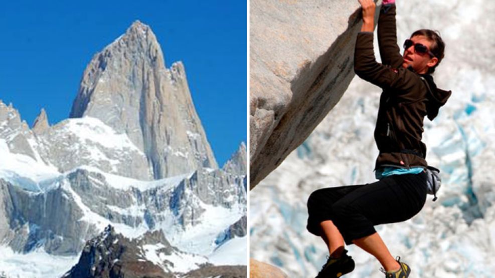 Bryn Carlyle Norman y el Cerro Fitz Roy.