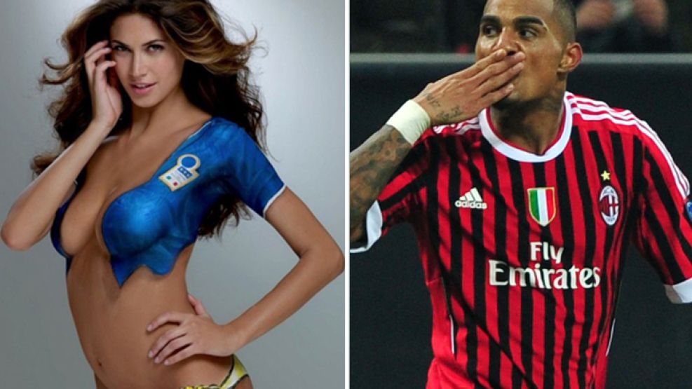 Melissa Satta y Prince Boateng.