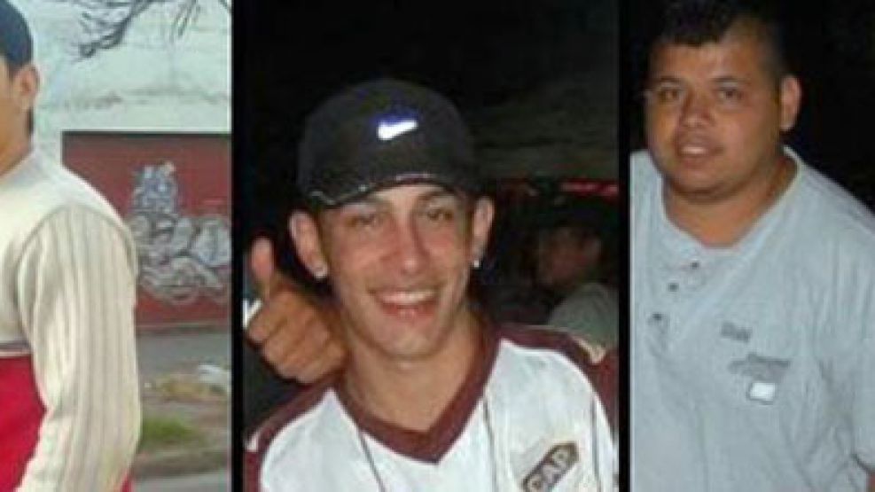 Las tres víctimas: Jeremías, Claudio y Adrián, militantes del Movimiento 26 de Junio del Frente Popular Darío Santillán.
