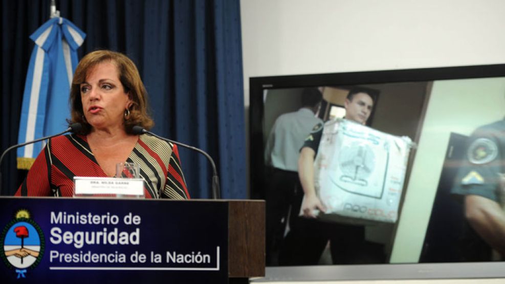 El anuncio de la ministra de Seguridad Nilda Garré.