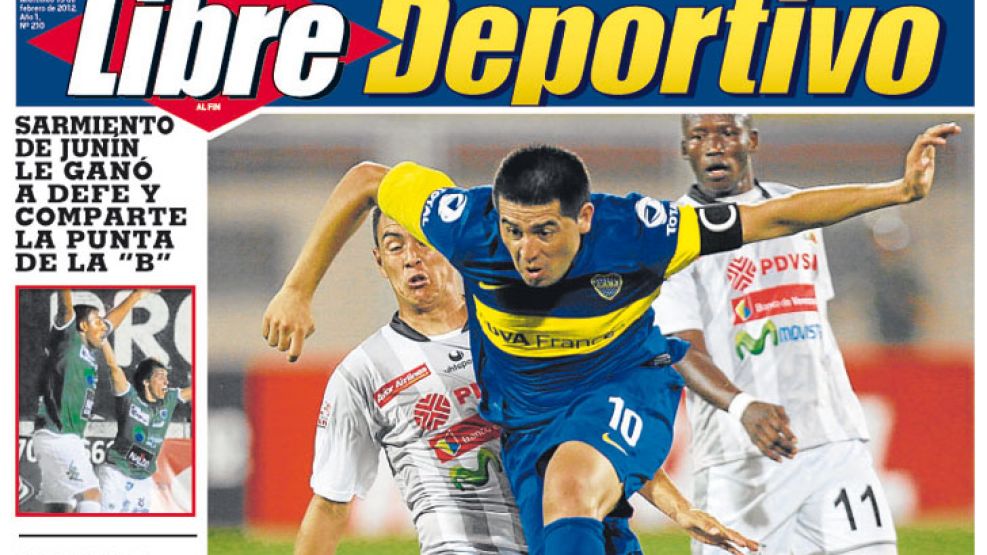 Juan Román Riquelme en la portada de Libre Deportivo este miércoles. 