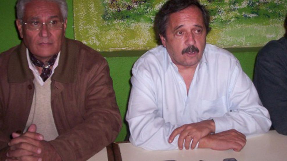 Sergio Formigoni junto a Ricardo Alfonsín en un encuentro radical en Zárate.
