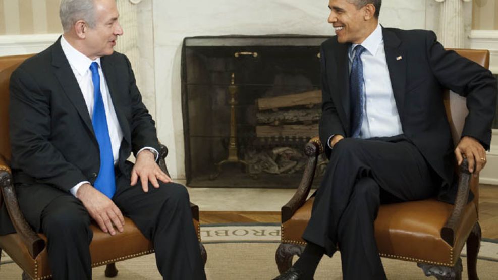 Obama recibió a Netanyahu en el salón oval.