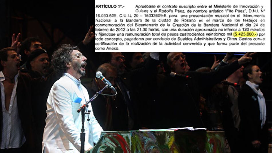 Fito Páez, y el oneroso cobro recibido.