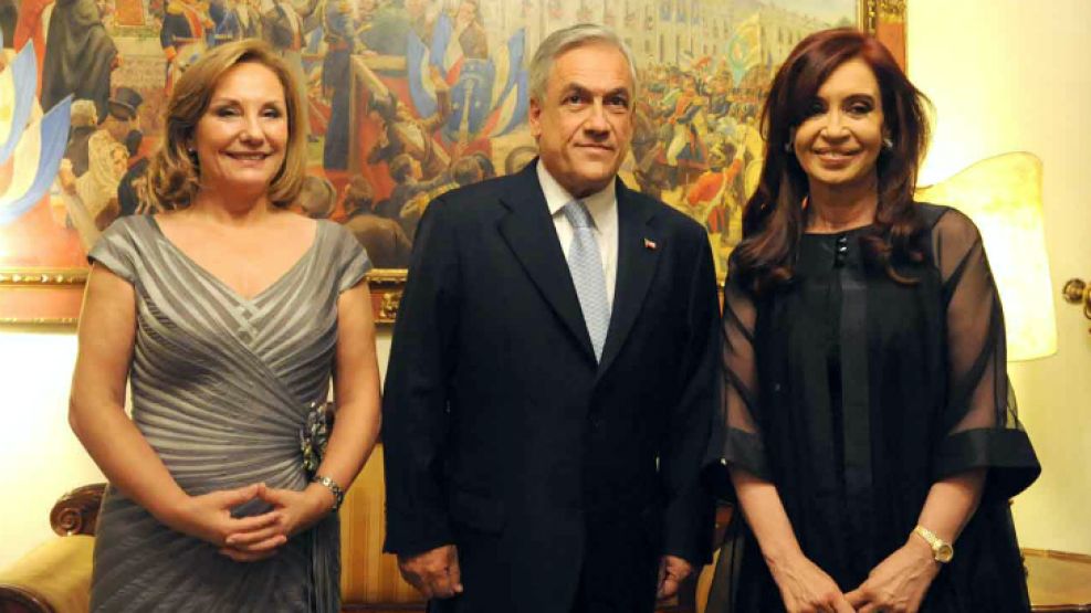 La presidenta argentina, Cristina Fernández de Kirchner y su par chileno, Sebastián Piñera. 