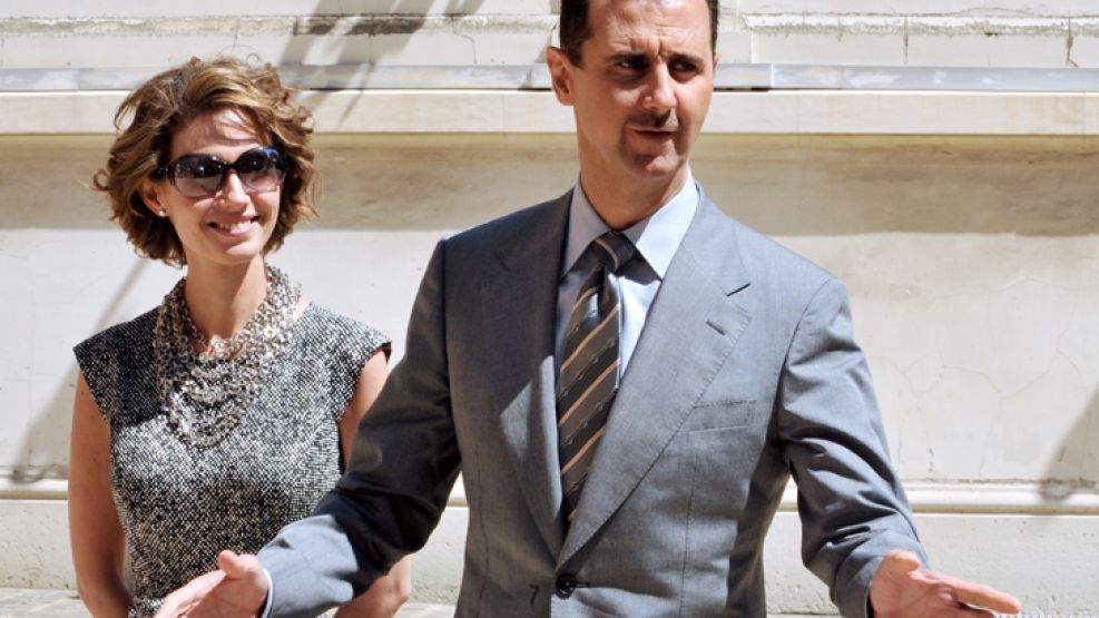 Bashar Al-Assad, presidente de Siria, y de su esposa, Asma.  
