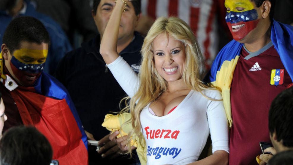 Una hincha paraguaya durante la Copa América.