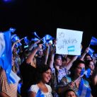 El publico con las banderas argentinas