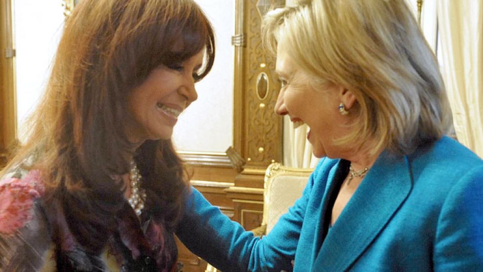 Cristina Fernández de Kirchner y Hillary Clinton