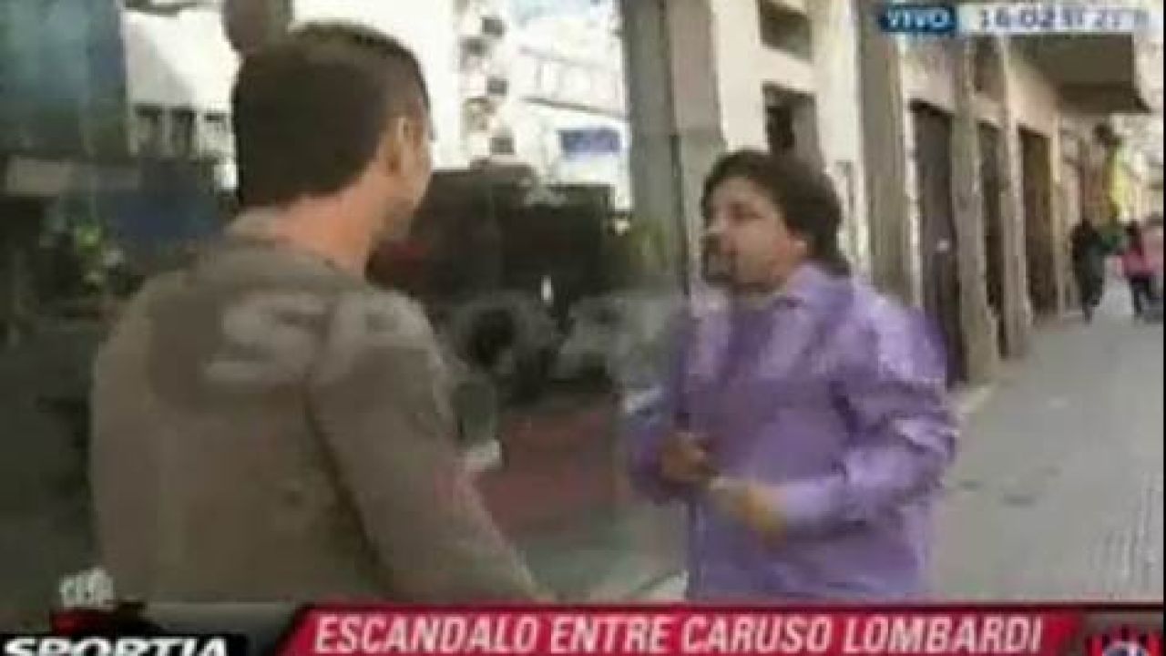 Caruso Lombardi a las trompadas en la calle Exitoina