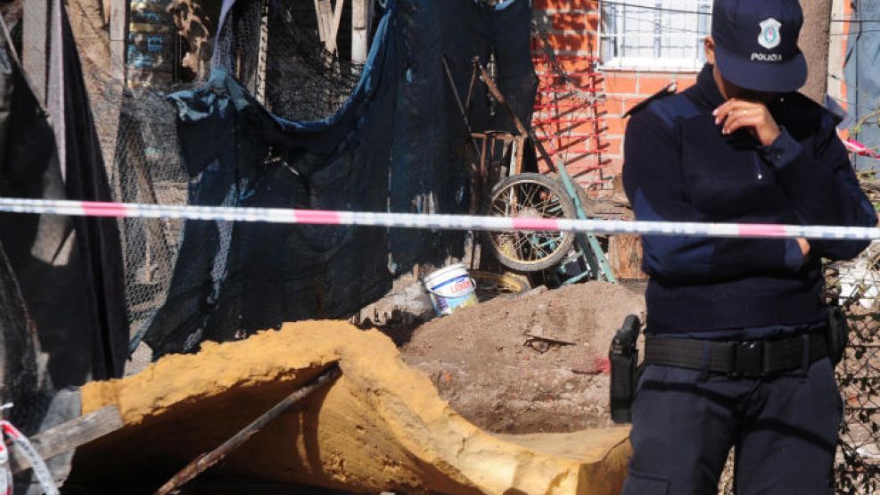 La casa donde ocurrió la masacre.