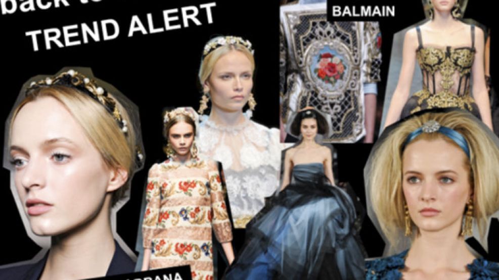 Dolce & Gabbana, Oscar de la Renta y Balmain colmaron las pasarelas con modelos que llevaban peinados, arreglos y vestidos de princesas.