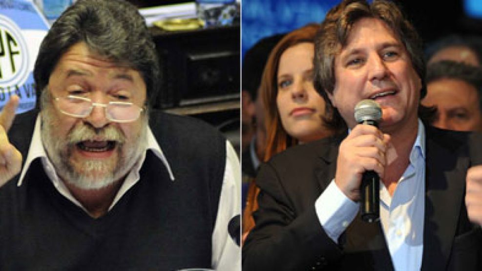 El diputado del FAP Claudio Lozano y el Vicepresidente Amado Boudou.