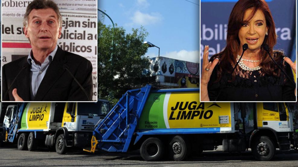 Macri contra CFK: ahora los residuos son el problema