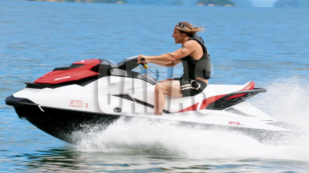 Caniggia, en la isla de Caras.