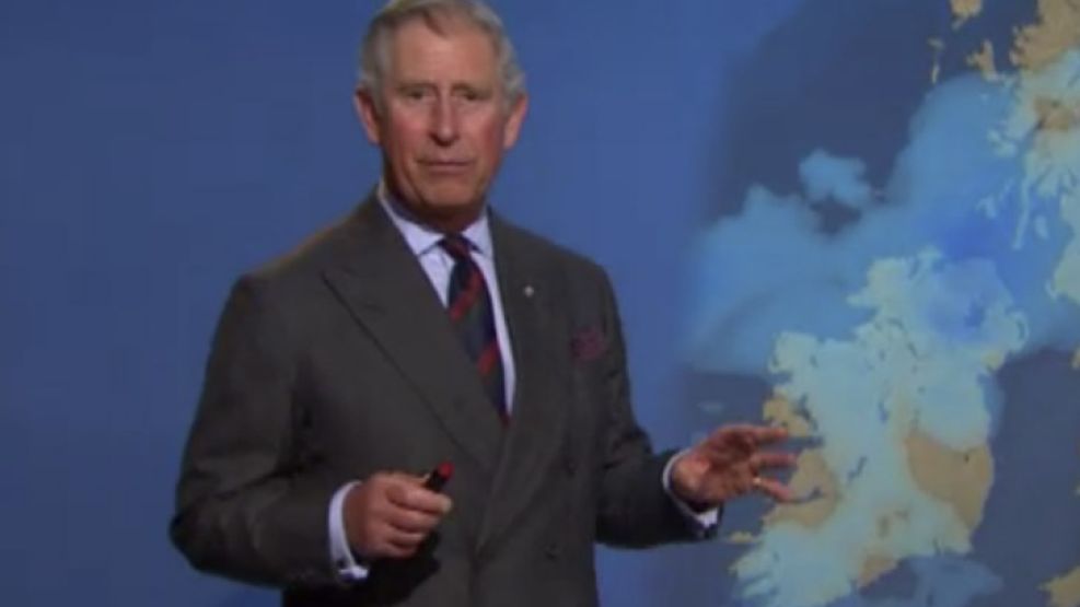 El príncipe Carlos debutó como pronosticador de turno.