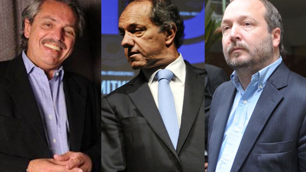 Miradas distintas: Alberto Fernández elogia a Scioli. Sabbatella aspira a sucederlo y lo critica.