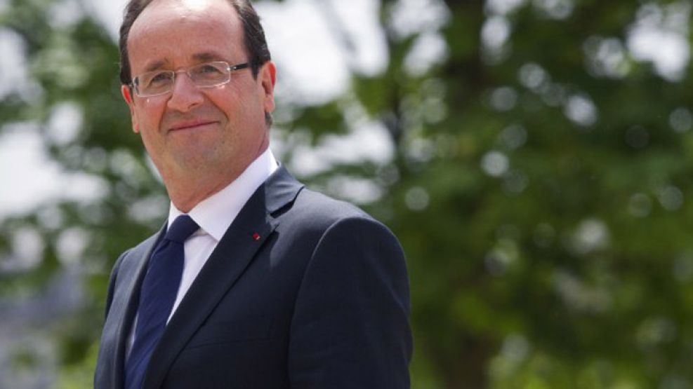 François Hollande, al llegar al Elíseo.