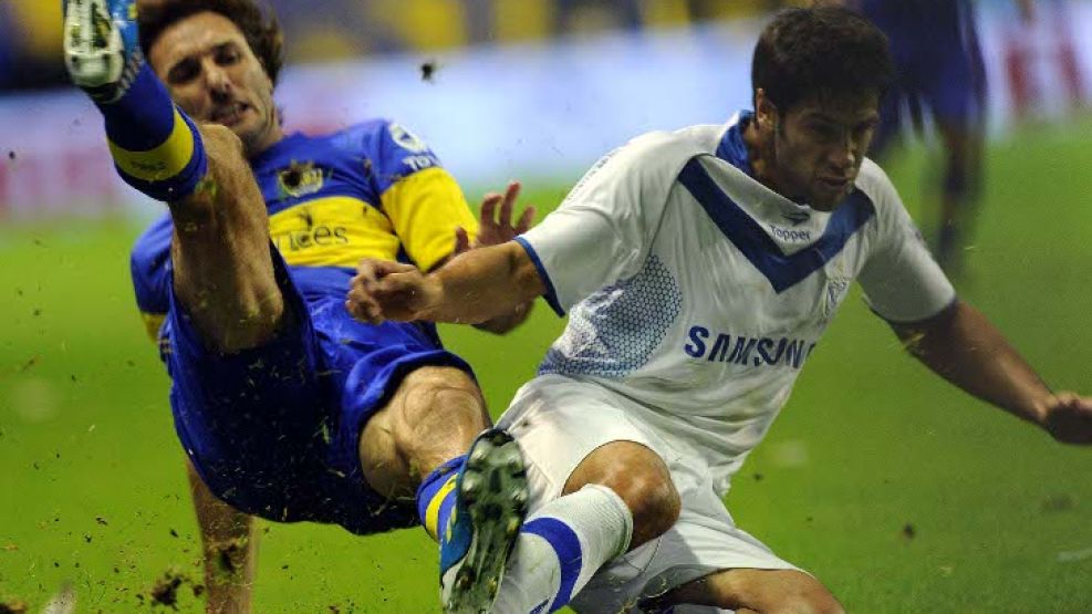 Schiavi y Domínguez, en el 0-0 de Boca y Vélez.