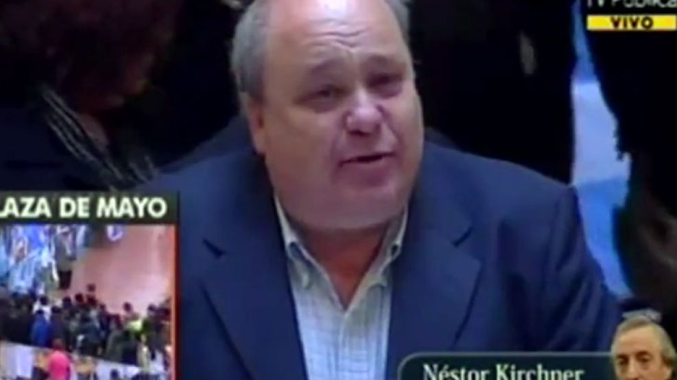 El presidente de la Sociedad Rural de Morteros, que hizo llorar de la emoción a Cristina. 