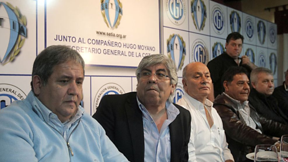 Moyano, durante el cónclave con representantes de 130 gremios afines.