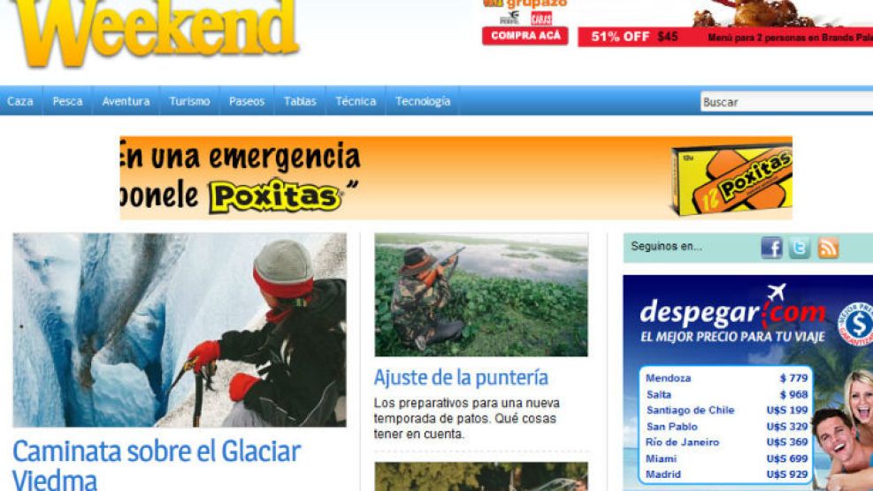 El nuevo sitio de Weekend | Perfil