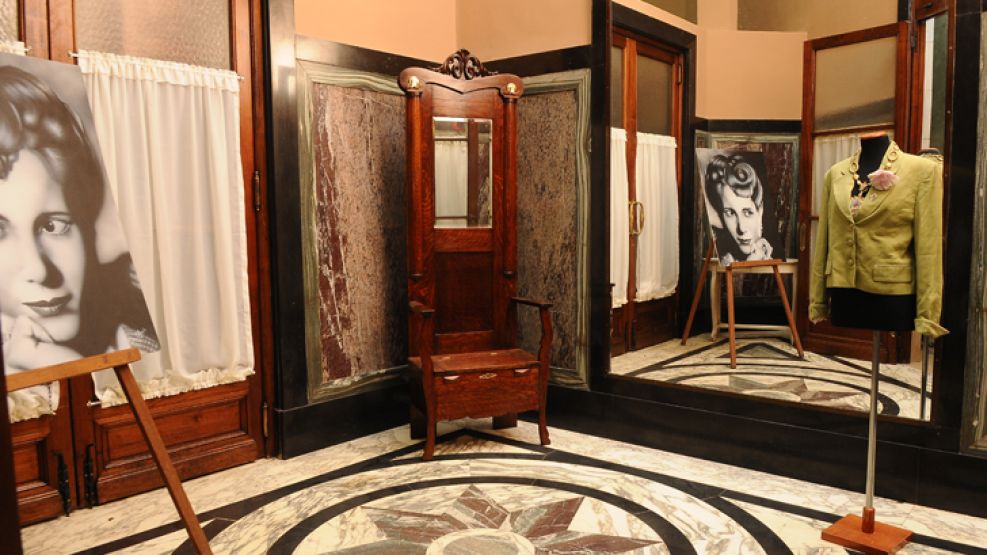 El que fue el vestidor de Evita está justo al lado del Salón Dorado.