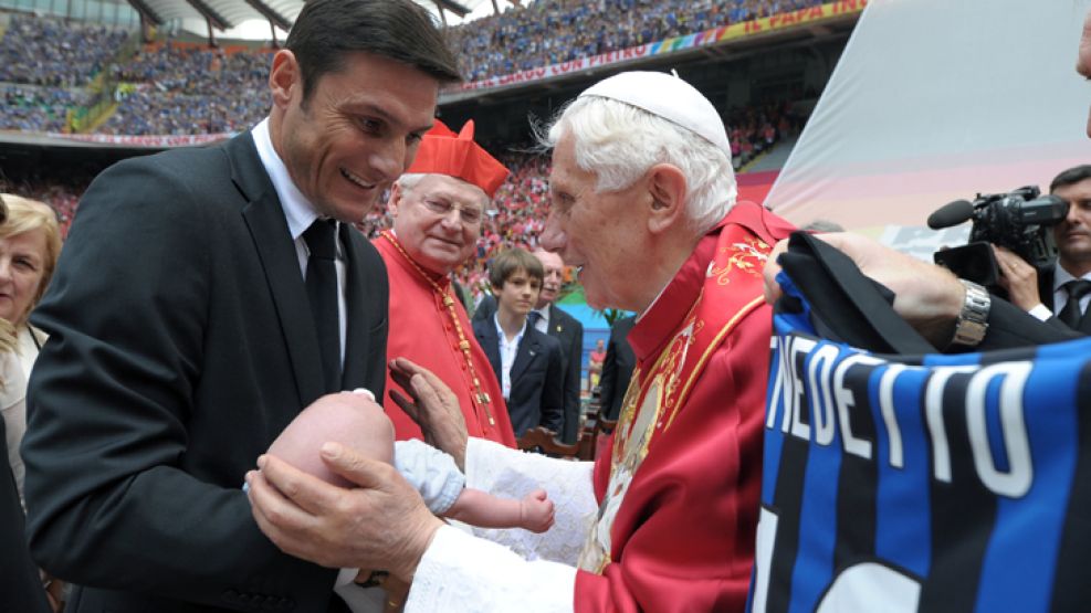 Zanetti con el Papa