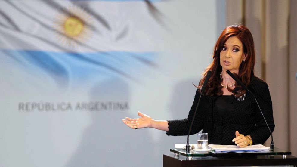 Cristina habló después de la presentación de Kicillof.