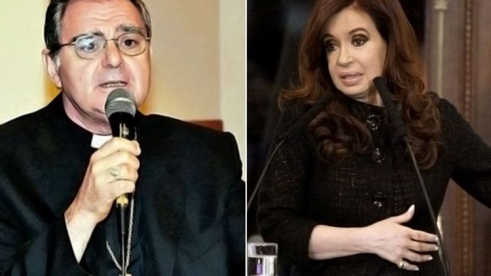 La presidenta Cristina Fernández puso hoy en una situación incómoda al obispo de San Isidro y titular de Cáritas Argentina, monseñor Oscar Ojea,