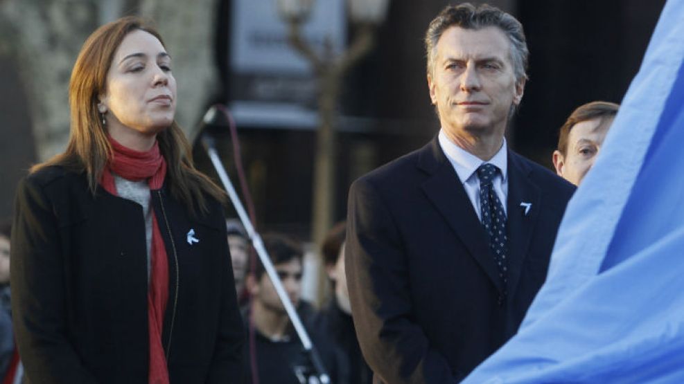 Mauricio Macri compartió el acto con su vicejefa de gobierno, María Eugenia Vidal.