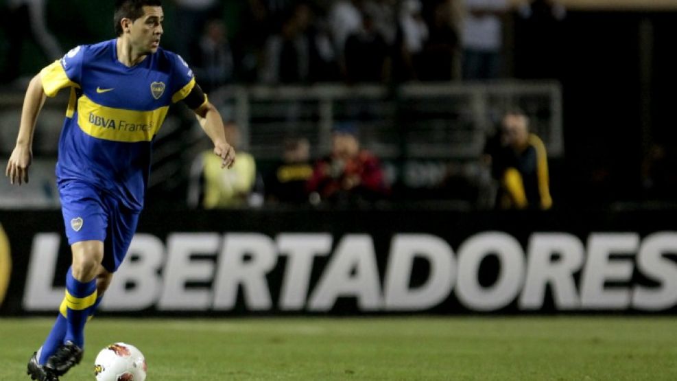 Román, durante su último partido con la camiseta de Boca.