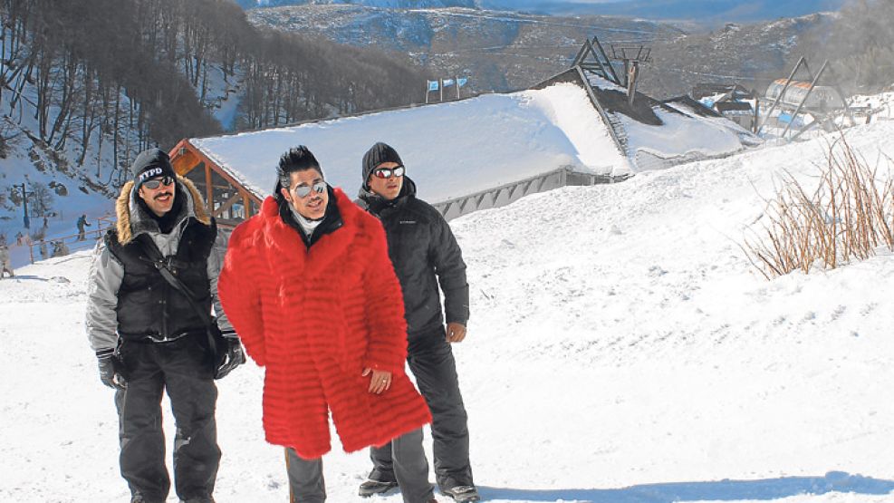 Ricardo Fort, otra vez "extravagante" en la nieve.