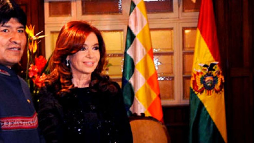 Cristina Fernández de Kirchner y Evo Morales.